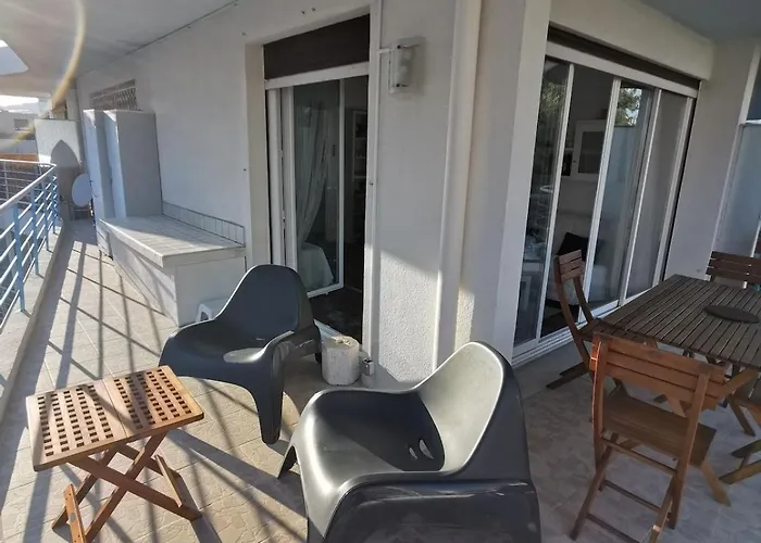 דירה Juan-les-pins, Superbe Vue Grande Terrace Cuisine Separee אנטיב