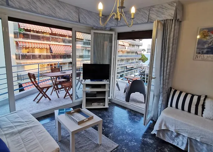 Juan-les-pins, Superbe Vue Grande Terrace Cuisine Separee דירה *